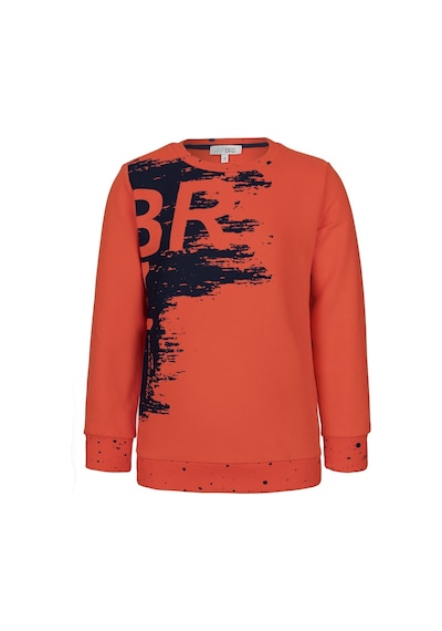 Brz Kids Neon Baskılı Erkek Çocuk Turuncu Sweatshirt-turuncu Turuncu