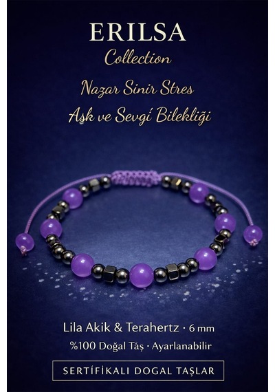 Sertifikalı Sinir Stres Aşk Sevgi Ve Nazar Koruyucu Bileklik Li Çok Renkli