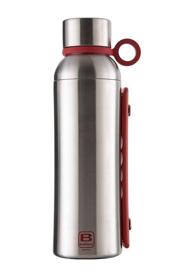 Bugatti Termo Taşıma Kulplu Paslanmaz Çelik Mat Gümüş Rengi Termos 1500ml