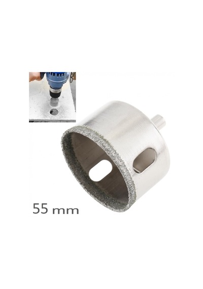 Cam Mermer Granit Delme Pancı 55mm Matkap İçin Elmaslı Delik