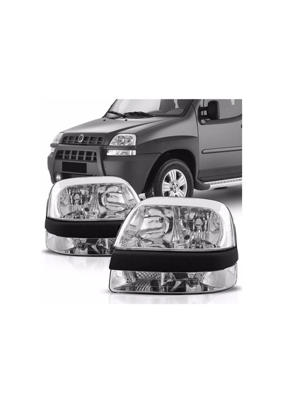 Fiat Doblo Sağ + Sol Ön Far Lambası Takımı Manuel 2001--2005
