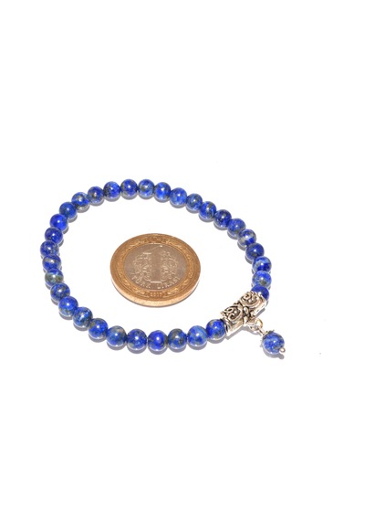 Hakiki Doğal Lapis Lazuli Bileklik 009 Beyaz