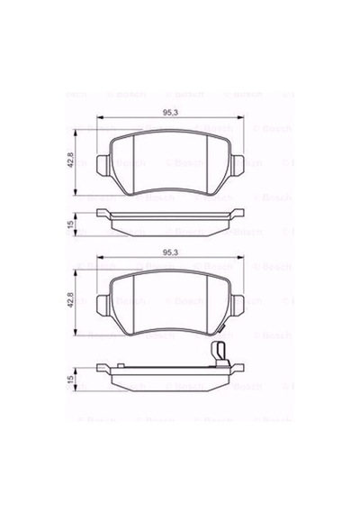Opel Astra G 1.6 16V 2001-2005 Bosch Arka Fren Balatası