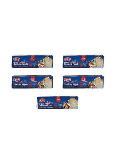 Roll-up Çift Kilitli Şeffaf Buzdolabı Saklama Poşeti Torbası 75 Ad. 0,4 Lt. + 75 Ad. 1 Lt. -150 Adet