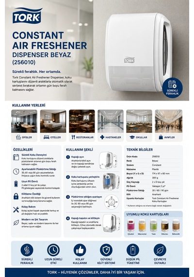 Tork Constant Air Freshener Dispenser Beyaz 256010