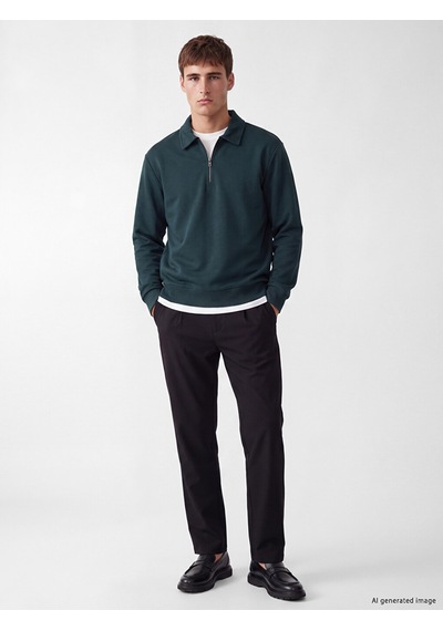 Lcw Vision Petrol Polo Yaka Erkek Sweatshirt