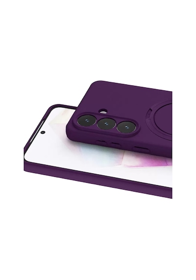 Newface Samsung Uyumlu Galaxy S26 Regal Magsafe Standlı Kapak - Derin Mor Tablet Kılıfı
