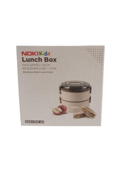 Noki Kids Paslanmaz Çelik Beslenme Kabı 1200 Ml Çift Katlı Çok Renkli