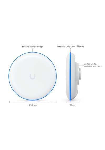 Ubıquıtı Ubb 2.4/5/60ghz Wıfı5 2x2 Mımo 500 Metre Ptp Dış Ortam Access Poınt Adaptörlü