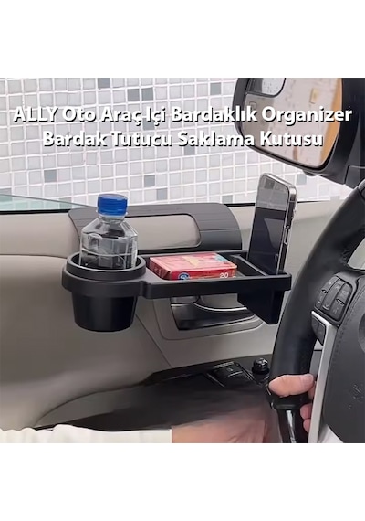 Ally Oto Araç Içi Bardaklık Organizer Bardak Tutucu Saklama Kutusu