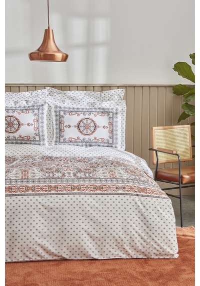 Karaca Home Aprika %100 Pamuk Tek Kişilik Nevresim Takımı Kiremit 200.22.05.0020