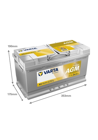Varta Akü 12 V 95ah Amper Agm G14-a5 Start Stop Akü-yerinde Montaj
