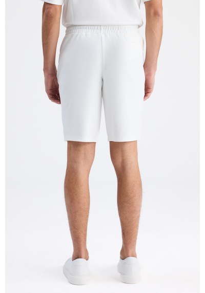 Twn Slim Fit Ekru Düz Örme Şort 6ec136172453m E01