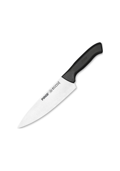 Pirge Şef Bıçağı 19 CM 38160 Lazer Yazı Bileme Fabrika Ayarı Siyah