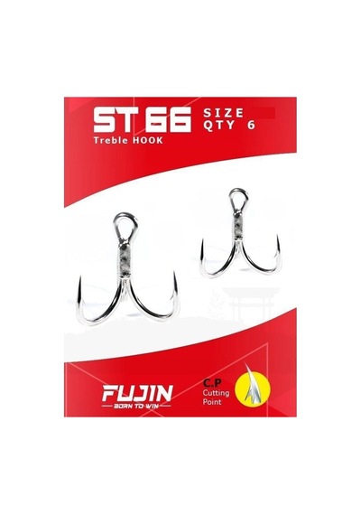 Fujin St66 Üçlü Maket Balık İğnesi Nickel 4