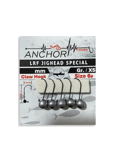 Çapa Anchor Special 5 Adet Lrf Jig Head 2.5 Gr - 6 No