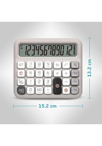 X-250 12 Haneli Hesap Makinesi Pastel Gri Diğer