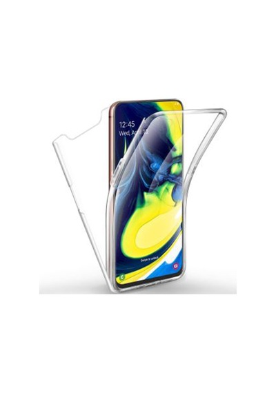 Exquıs Samsung Galaxy A80 Uyumlu Ön Ve Arka Koruma 360 Full Kaplama - Şeffaf