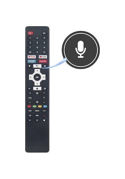 Conti İle Uyumlu Model Ct75gt300u Mikrofonlu Google Tv Kumanda-ses Komutlu