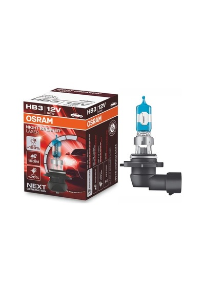 Osram 12v Hb3 Ampul 60w +%150 Fazla Işık %20 Beyaz Işık Nıght Breaker Laser 1 Ad