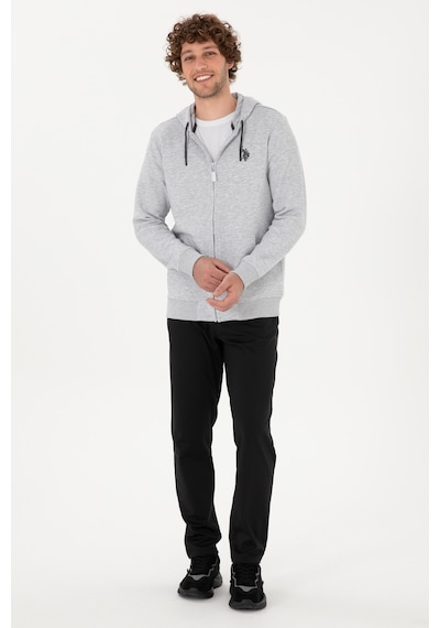 U.S. Polo Assn. Erkek Regular Fit Açık Gri Örme Hırka 50313748-VR001