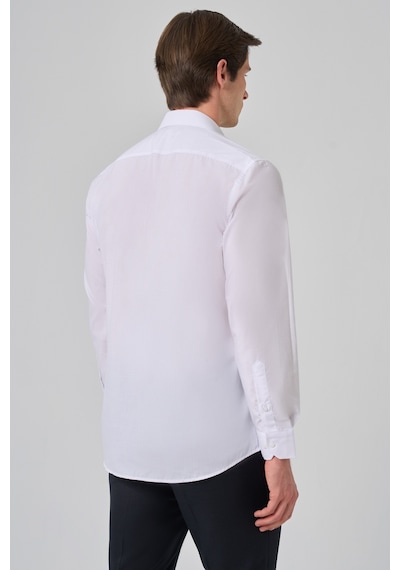 Morven Erkek Beyaz Basic Regular Fit Sert Yaka Cepli Gömlek 26mc004019600 Beyaz