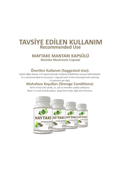 Gökçek Şifa Maytake (Maitake Mushroom Capsule) 60 Kapsül