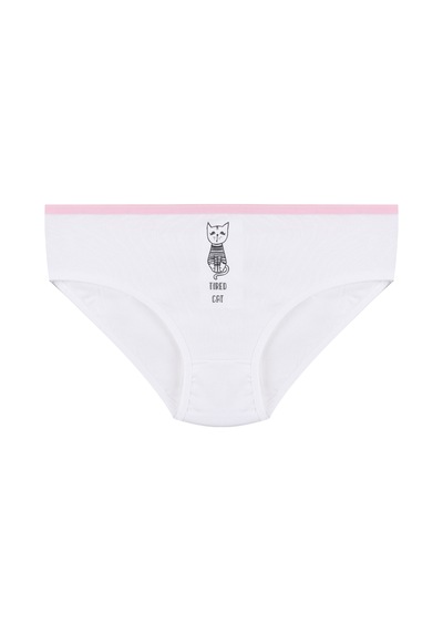 Koza İç Giyim Kız Çocuk 3'lü Penguen Desenli Slip 1050 Beyaz