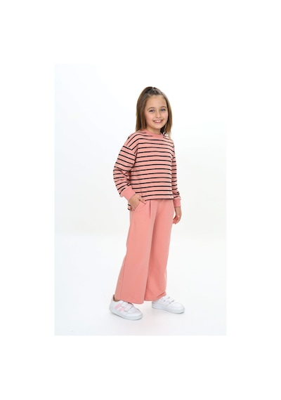 Toontoy Kids Toontoy Kız Çocuk Çizgili Eşofman Takım Siyah