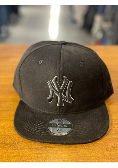 Hamze Ny Yankees Nakışlı Siyah Hip Hop Snapback Rapper Cap Şapka