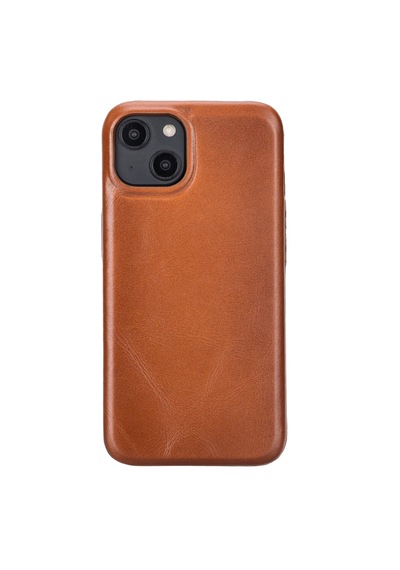 İphone 15 / 15 Plus / 15 Pro / 15 Pro Max Uyumlu Deri Telefon Kılıfı, Kişiye Özel İsim Baskılı, Magsafe Uyumlu, İnce Tasarım Kılıf Tan Rengi