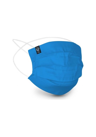 Dizayn Mask Gümüş İyonlu Yıkanabilir Bez Maske Mavi Large