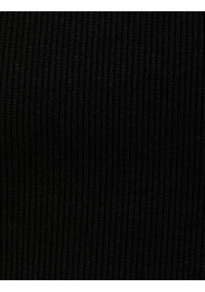 Koton Slim Fit Pamuklu Kolsuz U Yaka Fitilli Atlet Siyah 7wak10004ek