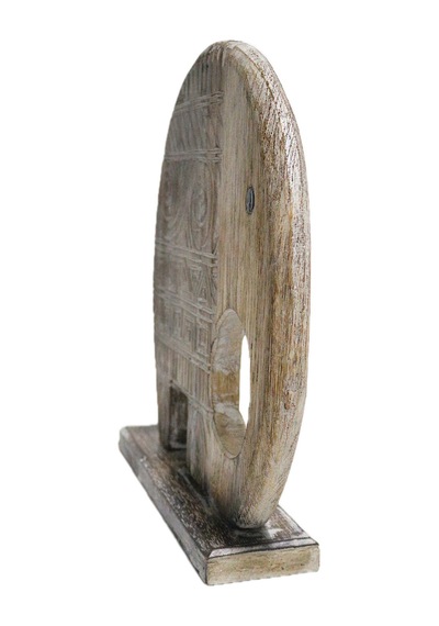 Ahşap Dekoratif Soyut Fil 40cm Fil Biblo