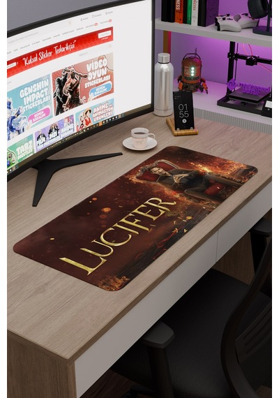 Lucifer V1 70x30 Xl Gaming Kauçuk Kaymaz Taban Mouse Pad Fare Altlığı