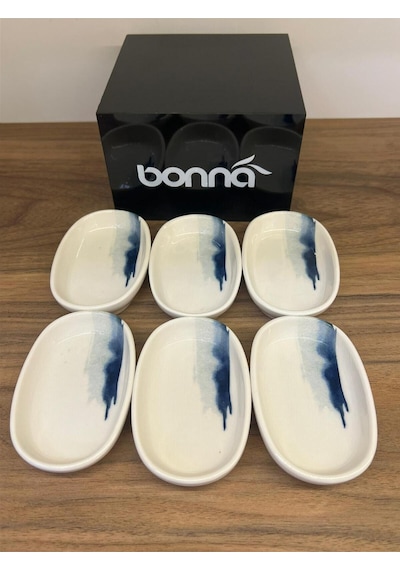 6'lı Blue Wave Hygge 10cm Hygge Oval Servis Sos/meze/kahvaltı/reçel/aperatif Çok Renkli