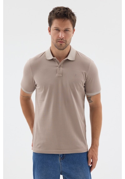 Camel Polo Yaka Pike Kısa Kol Slim Fit %100 Pamuk Tişört 1011260171