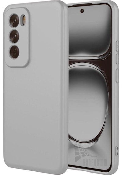 Oppo Reno 12 5G Uyumlu Silikon Kılıf - Kamera Korumalı Esnek Pastel Renk Kapak - Gri