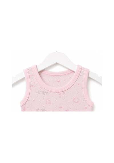H&c Coolboy H&c Bebek Kolsuz Çıtçıtlı Body Zıbın %100 Pamuk Jakarlı Kuzu Desenli Pembe Kuzulu