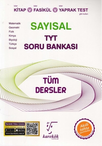 TYT Tüm Dersler Sayısal Soru Bankası -  Karekök Eğitim Yayın