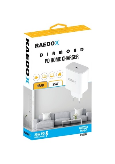 Raedox 25w Şarj Adaptörü Type-c Çıkışlı