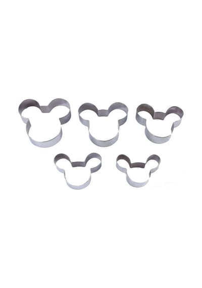 Kek Kurabiye Ve Pasta Kalıbı Paslanmaz Metal 5 Li Set Mickey Mouse Goldcakes