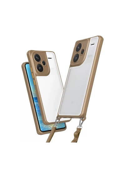 Newface Xiaomi Redmi Note 13 Pro Plus Kılıf Penta Silikon Kılıf - Çöl Titanyum