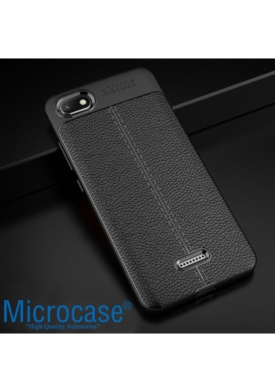 Microcase Xiaomi Redmi 6A Leather Tpu Silikon Kilif + Cam Koruma 292770335 - Seçenek / Cam Koruma-Tempered Glass Istiyorum