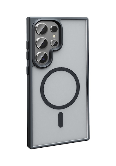 Zore Samsung Galaxy Uyumlu S26 Ultra Kılıf M-safe Şarj Özellikli Mat Arka Yüzey Zore Sio Kapak - Lacivert