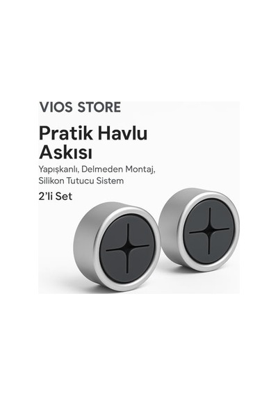Pratik Tak-çıkar Havlu Askısı - Kendinden Yapışkanlı Vidalama Gerektirmez 2 Li Set Mutfak Kapı Arkası Için Uyg Genel