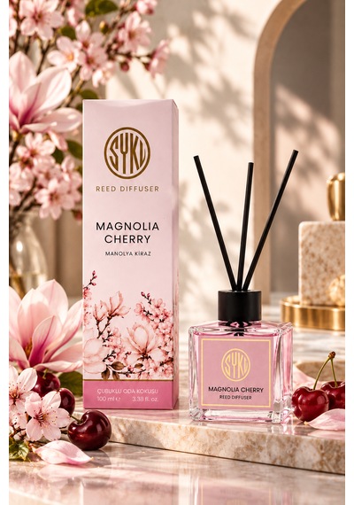 Premium Çubuklu Oda Kokusu 100 Ml Cam Şişe Reed Diffuser Manolya