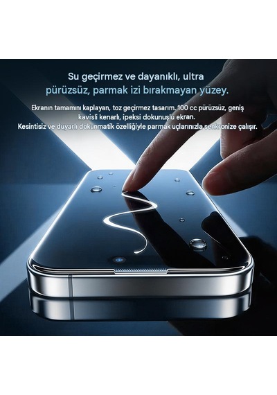 Apple Uyumlu iPhone 18 Pro Max Tam Kaplama Hayalet Ekran Koruyucu Gizlilik Privacy Cam