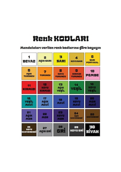 Sayılarla Mandala Süper Boyama Kitabı 100 Tam Sayfa Boyama