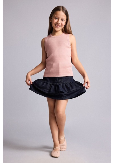 Defacto Halter Yaka Gül Atlet Kız Çocuk H0709a826smbr86 Pembe-br86